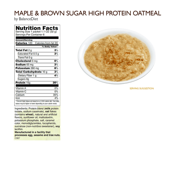 Maple & Brown Sugar Oatmeal - BalanceDiet  - 3
